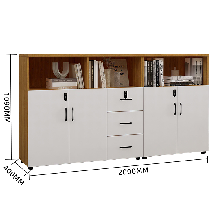 木製キャビネット キャビネット リビング用 扉付き収納 ダイヤル錠 大容量収納 おしゃれ ホワイト カスタマイズ可能 BGCWG-N013