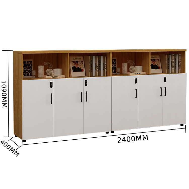 木製キャビネット キャビネット リビング用 扉付き収納 ダイヤル錠 大容量収納 おしゃれ ホワイト カスタマイズ可能 BGCWG-N013