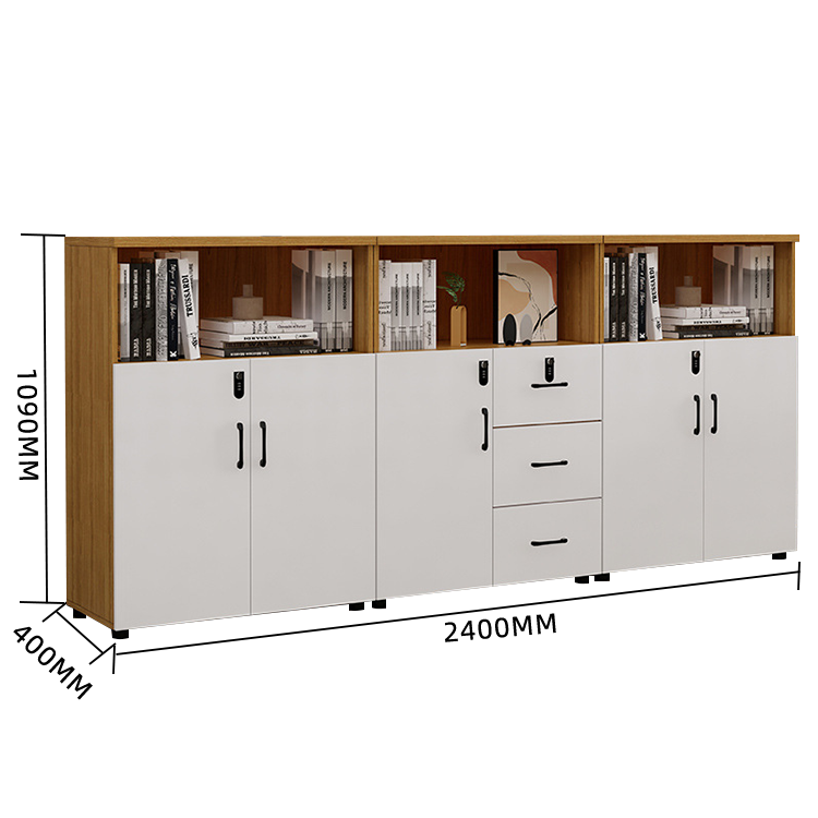 木製キャビネット キャビネット リビング用 扉付き収納 ダイヤル錠 大容量収納 おしゃれ ホワイト カスタマイズ可能 BGCWG-N013