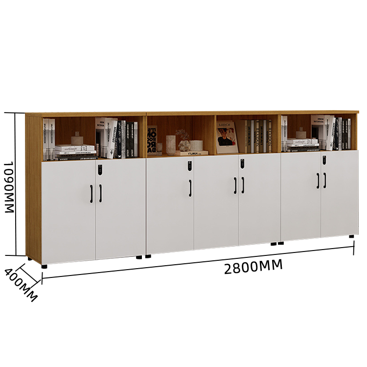 木製キャビネット キャビネット リビング用 扉付き収納 ダイヤル錠 大容量収納 おしゃれ ホワイト カスタマイズ可能 BGCWG-N013