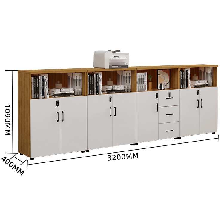 木製キャビネット キャビネット リビング用 扉付き収納 ダイヤル錠 大容量収納 おしゃれ ホワイト カスタマイズ可能 BGCWG-N013