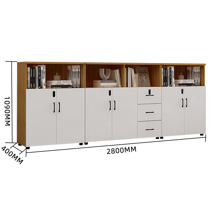 木製キャビネット キャビネット リビング用 扉付き収納 ダイヤル錠 大容量収納 おしゃれ ホワイト カスタマイズ可能 BGCWG-N013