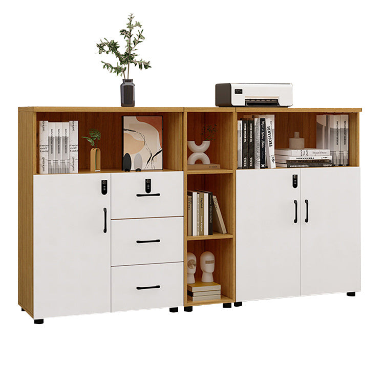 木製キャビネット キャビネット リビング用 扉付き収納 ダイヤル錠 大容量収納 おしゃれ ホワイト カスタマイズ可能 BGCWG-N013