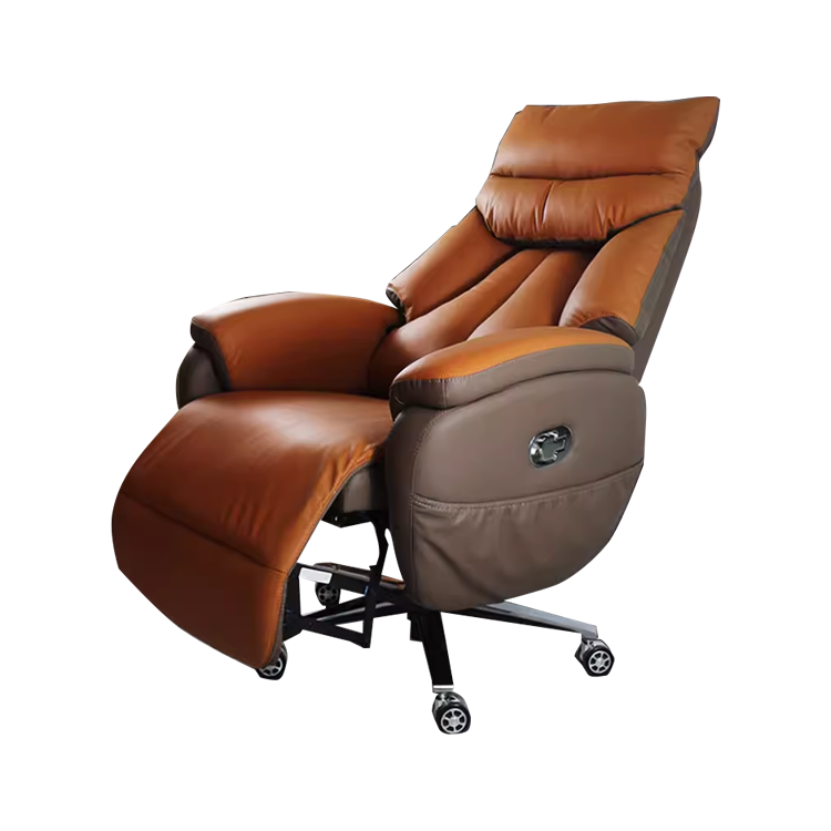 ワークデスク オフィスデスク 社長机 昇降可能デスク 電動昇降デスク 引き出し 大容量収納 オレンジ カスタマイズ可能 LBZ-N023