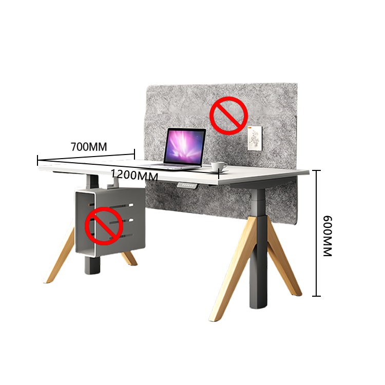 ワークデスク オフィスデスク 作業机 昇降可能デスク 作業用 役員用 広い天板 PC収納スペース付き 仕切りパネル付き 厚手の天板 便利操作 丈夫 機能性 モダン シンプル ホワイト カスタマイズ可能 YGZ-YDD-N015