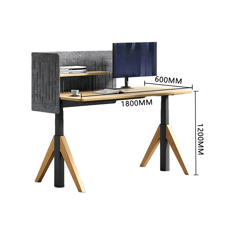 エグゼクティブデスク オフィスデスク 社長机 収納付きデスク パソコンデスク 社長室 仕事用 事務用 昇降機能 木目調 仕切りパネル付き オープン収納スペース 広い天板 厚手 丈夫 モダン ナチュラル カスタマイズ可能 YGZ-YDD-N009