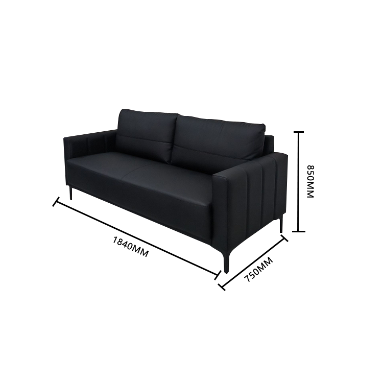 応接セット オフィスソファー 受付ソファー 1人掛け 3人掛け 応接用 休憩室 無垢材フレーム 通気性 洗練 ブラック JDSF-N003