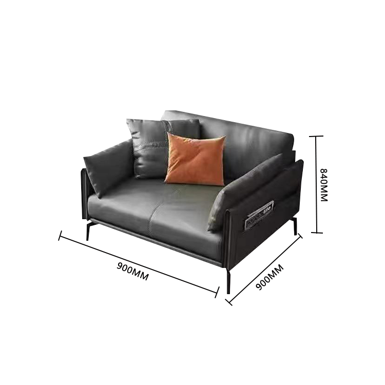 応接セット オフィスソファー 受付ソファー オットマン 1人掛け 3人掛け 無垢材 炭素鋼脚 グレー カスタマイズ可能 JDSF-N004