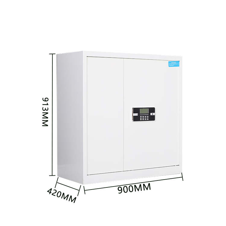 電子ロックキャビネット スチール 財務課 指紋認証 鍵付き 可動棚板 大容量収納 安全性 ホワイト カスタマイズ可能 BGCWG-N028