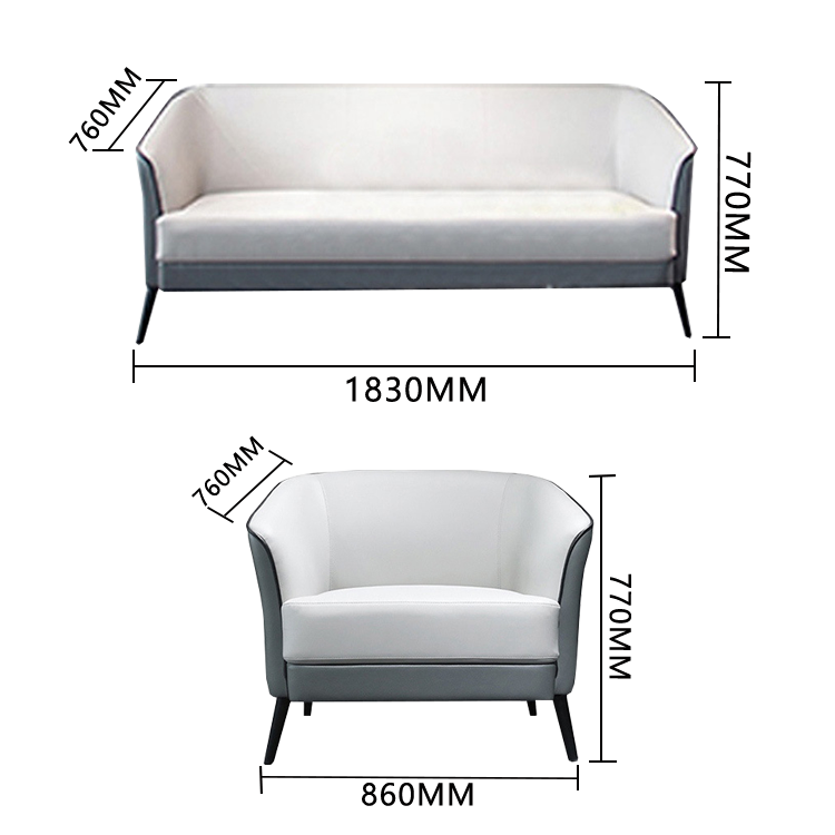 応接セット オフィスソファー 受付ソファー 1人掛け 3人掛け 天然木フレーム 耐荷重性 ホワイト カスタマイズ可能 JDSF-N005