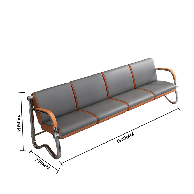 ロビーチェア 長椅子 受付ソファー 1人掛け 3人掛け 応接用 休憩室 ステンレス シンプル モダン カスタマイズ可能 JDSF-N008