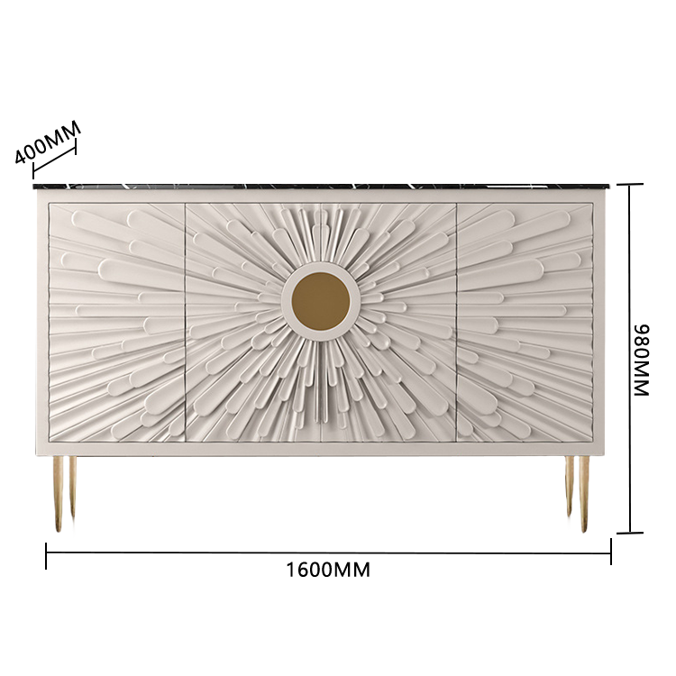 収納キャビネット リビング収納 壁面収納 玄関 リビング用 丈夫な脚 岩板天板 大容量収納 カーキ JYCWG-N021