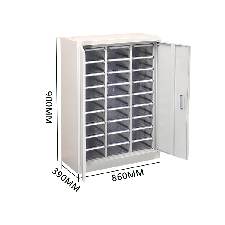 パーツキャビネット ロッカー 引き出し スチール 大容量収納 耐荷重性 丈夫 おしゃれ グレー カスタマイズ可能 BGCWG-N029