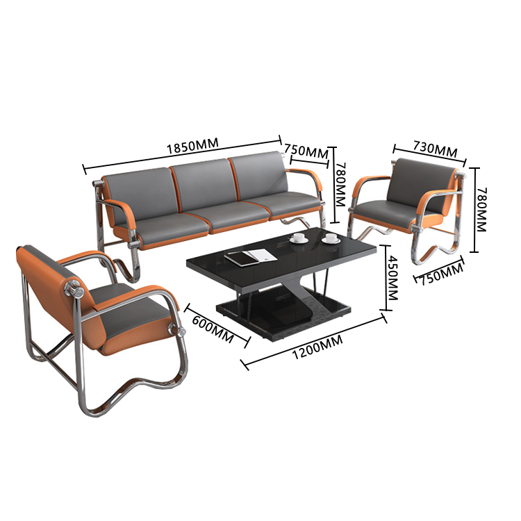 ロビーチェア 長椅子 受付ソファー 1人掛け 3人掛け 応接用 休憩室 ステンレス シンプル モダン カスタマイズ可能 JDSF-N008