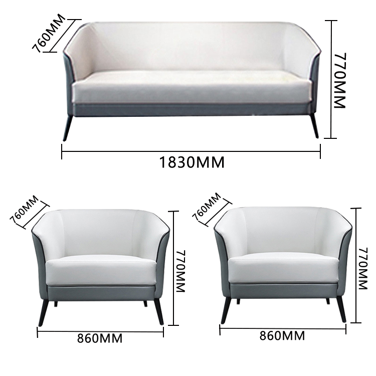 応接セット オフィスソファー 受付ソファー 1人掛け 3人掛け 天然木フレーム 耐荷重性 ホワイト カスタマイズ可能 JDSF-N005