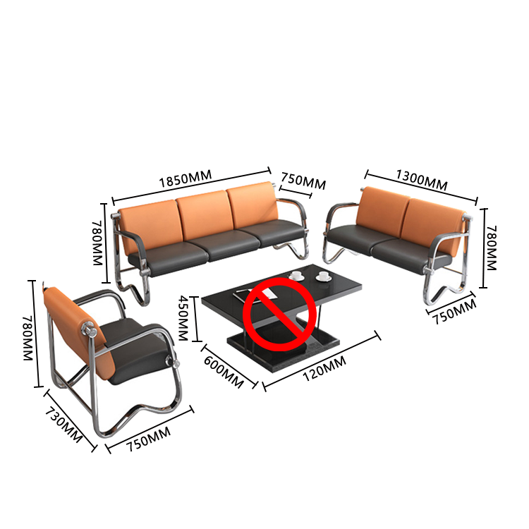 ロビーチェア 長椅子 受付ソファー 1人掛け 3人掛け 応接用 休憩室 ステンレス シンプル モダン カスタマイズ可能 JDSF-N008