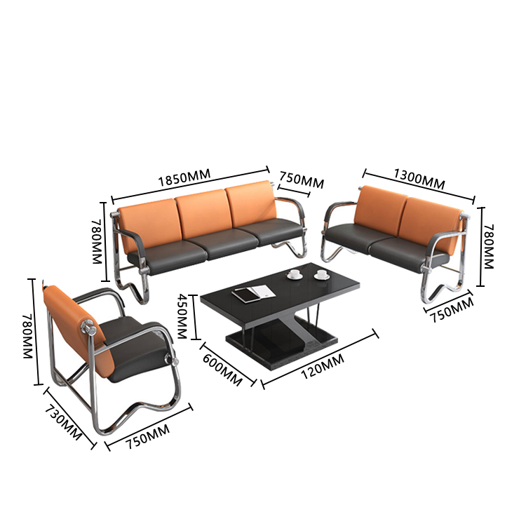 ロビーチェア 長椅子 受付ソファー 1人掛け 3人掛け 応接用 休憩室 ステンレス シンプル モダン カスタマイズ可能 JDSF-N008