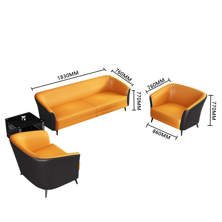 応接セット オフィスソファー 受付ソファー 1人掛け 3人掛け 天然木フレーム 耐荷重性 ホワイト カスタマイズ可能 JDSF-N005