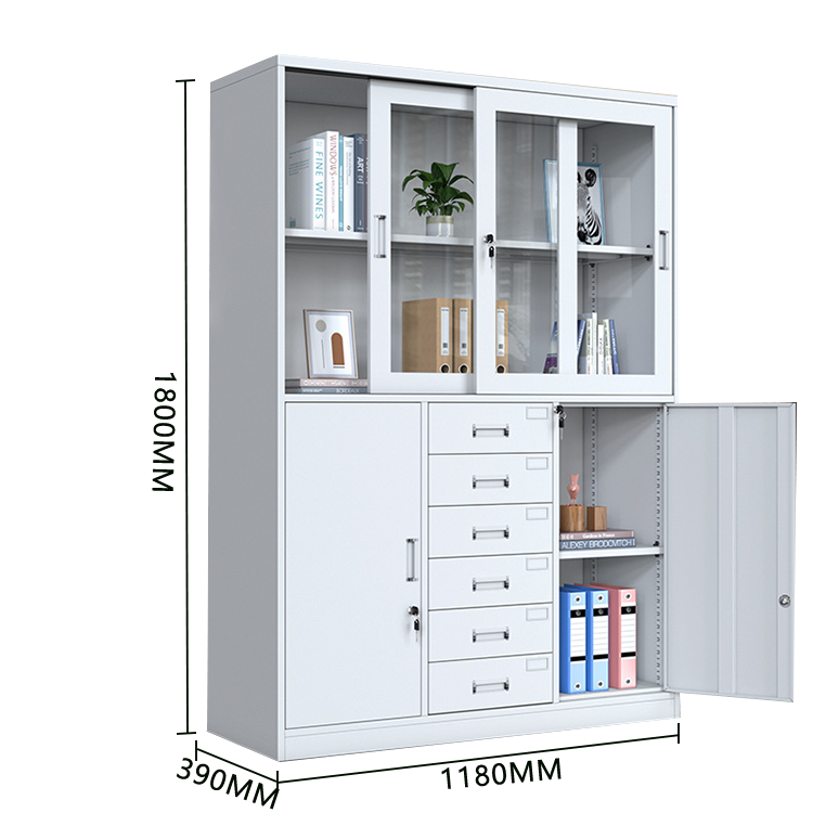 収納キャビネット 収納棚 スチールロッカー 分類収納 鍵付き 可動棚板 大容量収納 おしゃれ 洗練  カスタマイズ可能 BGCWG-N027