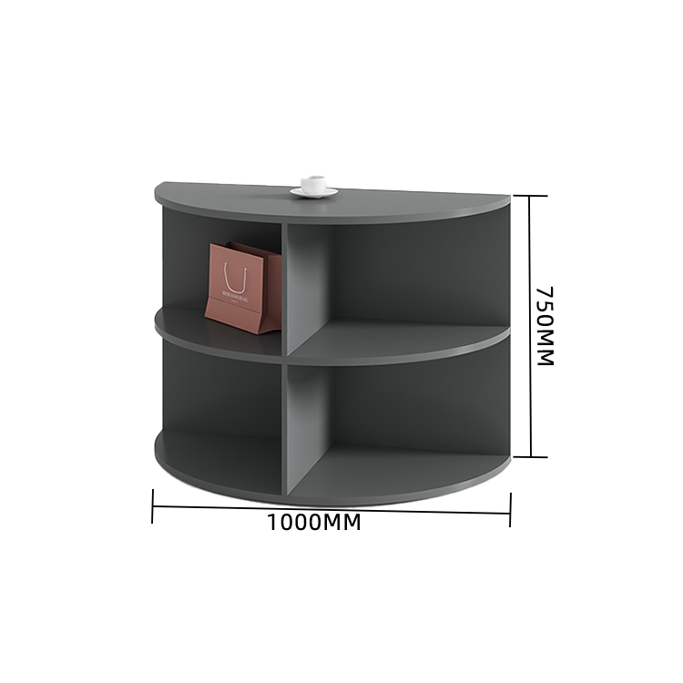 オフィスデスク 変形デスク 事務机 サイド収納棚 仕切りパネル カーブ型 シンプル 快適 ウォールナット カスタマイズ可能 YGZ-N029