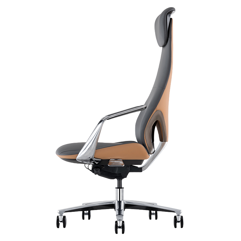 ワークチェア エグゼクティブチェア 椅子 昇降機能 回転機能 ヘッドレスト キャスター 高級感 静音 おしゃれ グレー LBY-N021