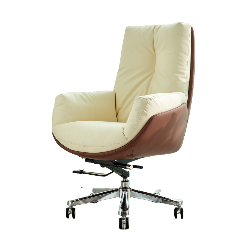 ワークチェア パソコンチェア 昇降機能 回転可能 キャスター 本革 高級感 おしゃれ 温かさ キャメル カスタマイズ可能 LBY-N023