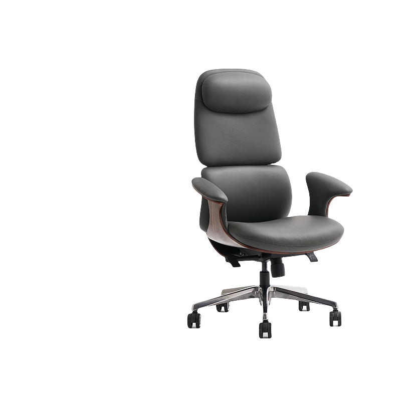 ワーキングチェア エグゼクティブチェア 椅子 昇降機能 キャスター 回転機能 高級感 モダン グレー カスタマイズ可能 LBY-N022