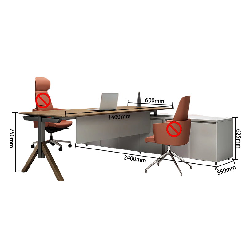 エグゼクティブデスク オフィスデスク 社長机 収納付きデスク 大容量 社長室 高級感 ナチュラル カスタマイズ可能 LBZ-YDD-N003