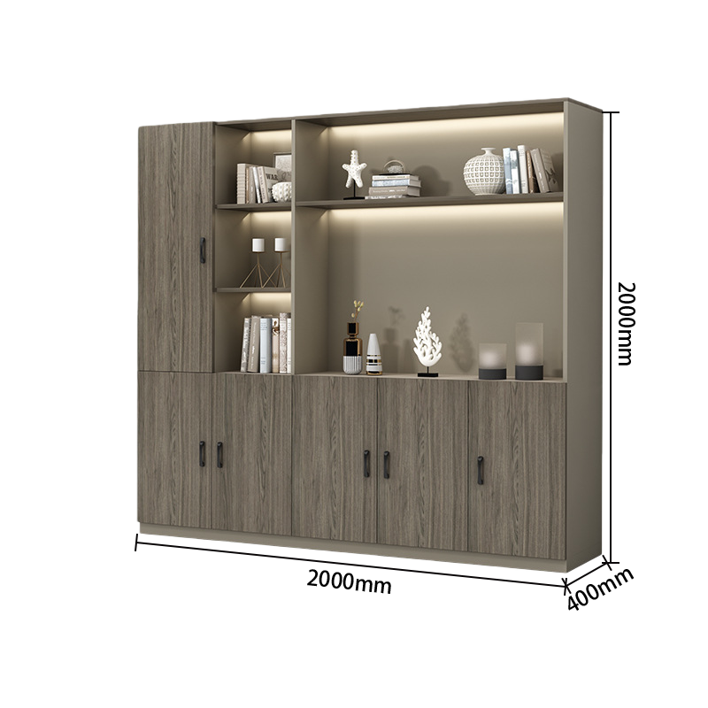 エグゼクティブデスク オフィスデスク バイカラーデスク L型デスク 配線ボックス LEDライト PC収納 ウォールナット LBZ-N024