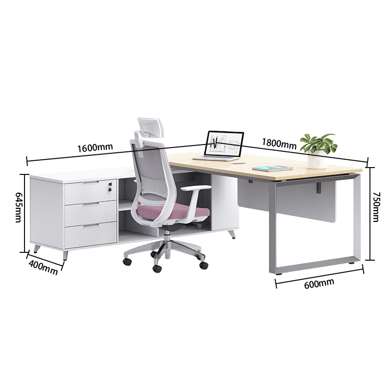 エグゼクティブデスク オフィスデスク パソコンデスク 社長室 幕板付き おしゃれ ナチュラル カスタマイズ可能 LBZ-YDD-N018