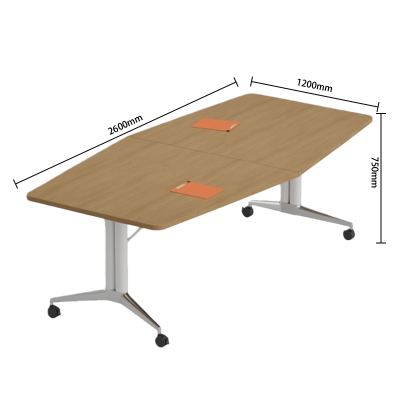 会議テーブル ミーティングテーブル オフィステーブル 会議用テーブル キャスター付き 充電設備 折り畳み式 組立必要 HYZ-N071