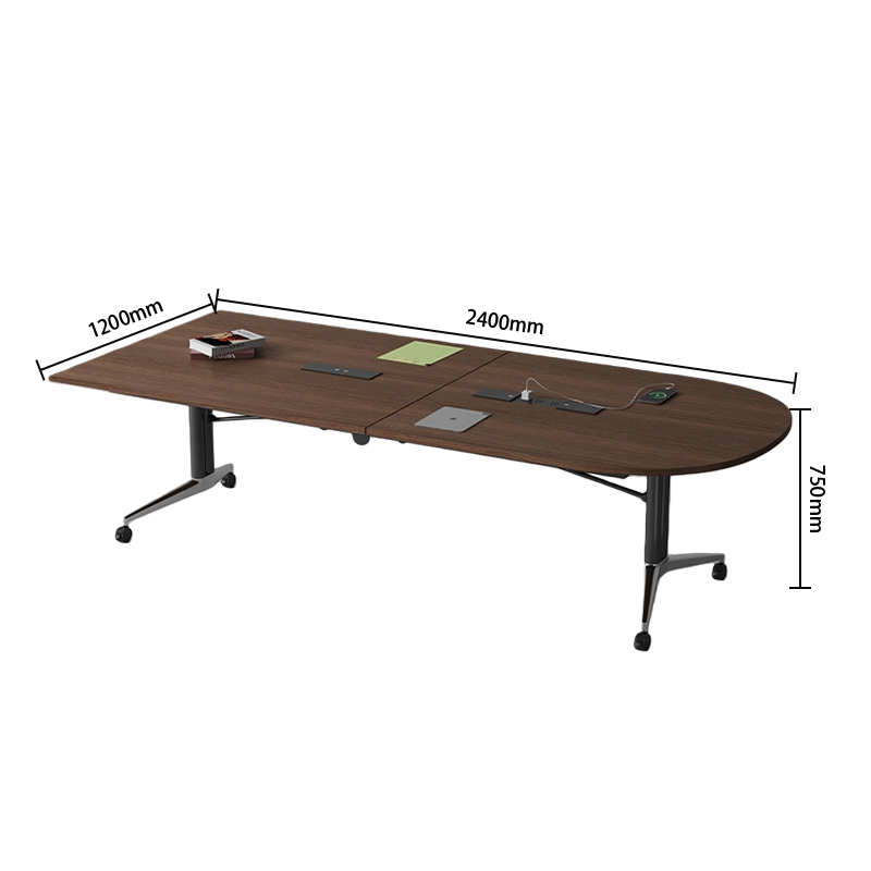 会議テーブル ミーティングテーブル オフィステーブル オープン式収納付き 内蔵式コンセント 上質な素材 組立必要 HYZ-N075