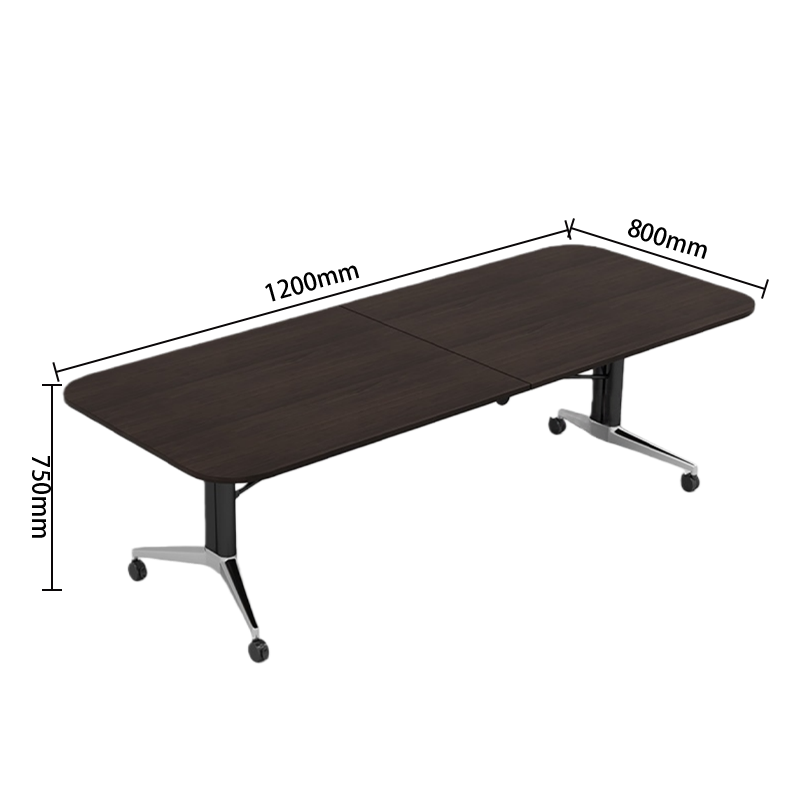 会議テーブル ミーティングテーブル オフィステーブル 会議用テーブル キャスター付き 折り畳み式 耐荷重性 組立必要 HYZ-N073