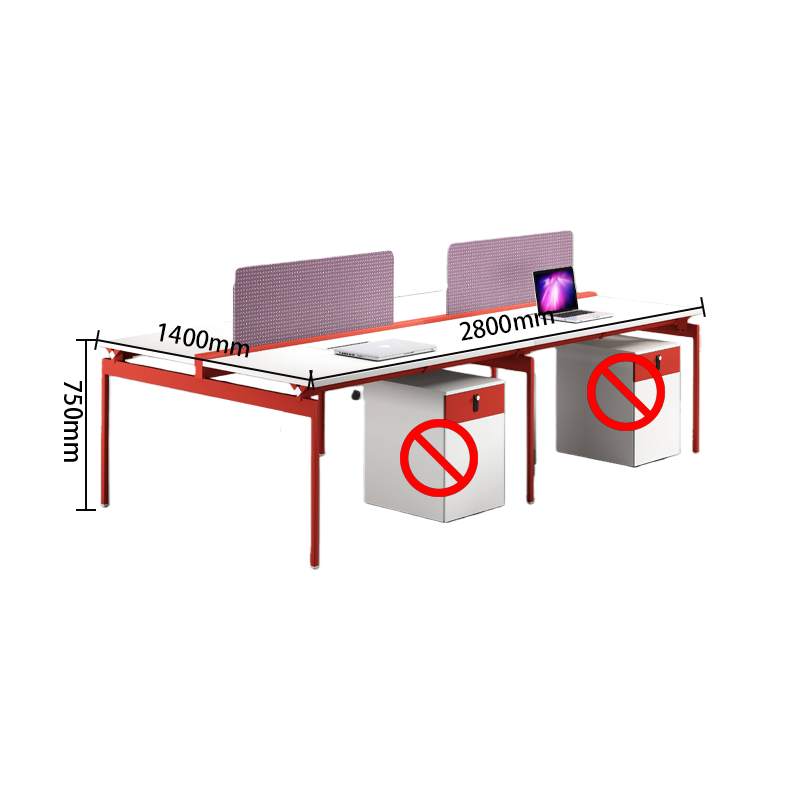 オフィスデスク 作業デスク 社員用デスク パソコンデスク 耐荷重性 シンプル モダン カスタマイズ可能 ホワイト YGZ-YDD-N001