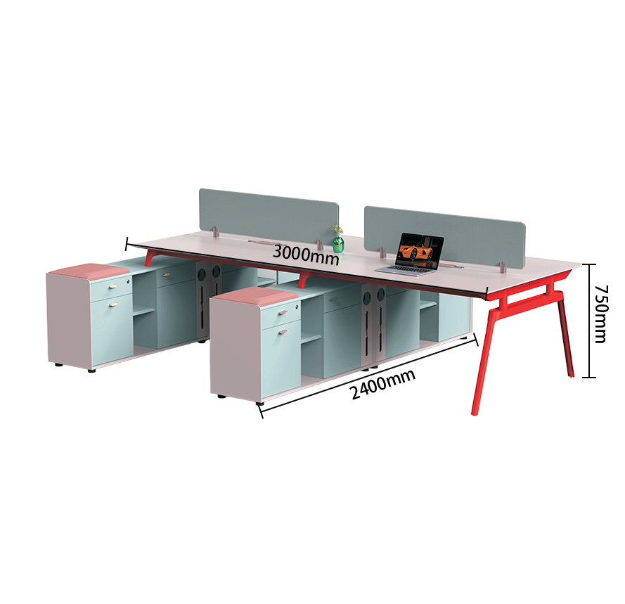 オフィスデスク ワークデスク 社員用デスク 仕事用 作業用 事務用 トップパネル サイドキャビネット カスタマイズ可能 YGZ-BG-N004