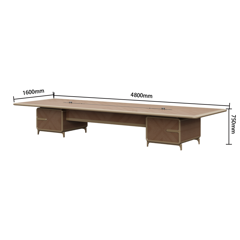 大中型会議テーブル ミーティングテーブル 商談テーブル 会議室用 高級感 ホワイト ブラウン カスタマイズ可能 HYZ-BG-N002