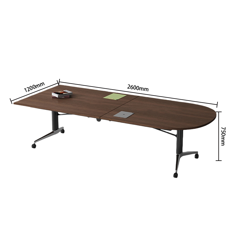 会議テーブル ミーティングテーブル オフィステーブル オープン式収納付き 内蔵式コンセント 上質な素材 組立必要 HYZ-N075