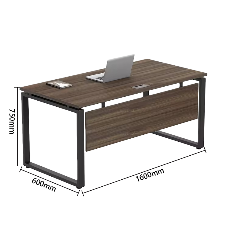 エグゼクティブデスク オフィスデスク 作業テーブル 幕板 アジャスター 安定感 ウォールナット カスタマイズ可能 LBZ-YDD-N017