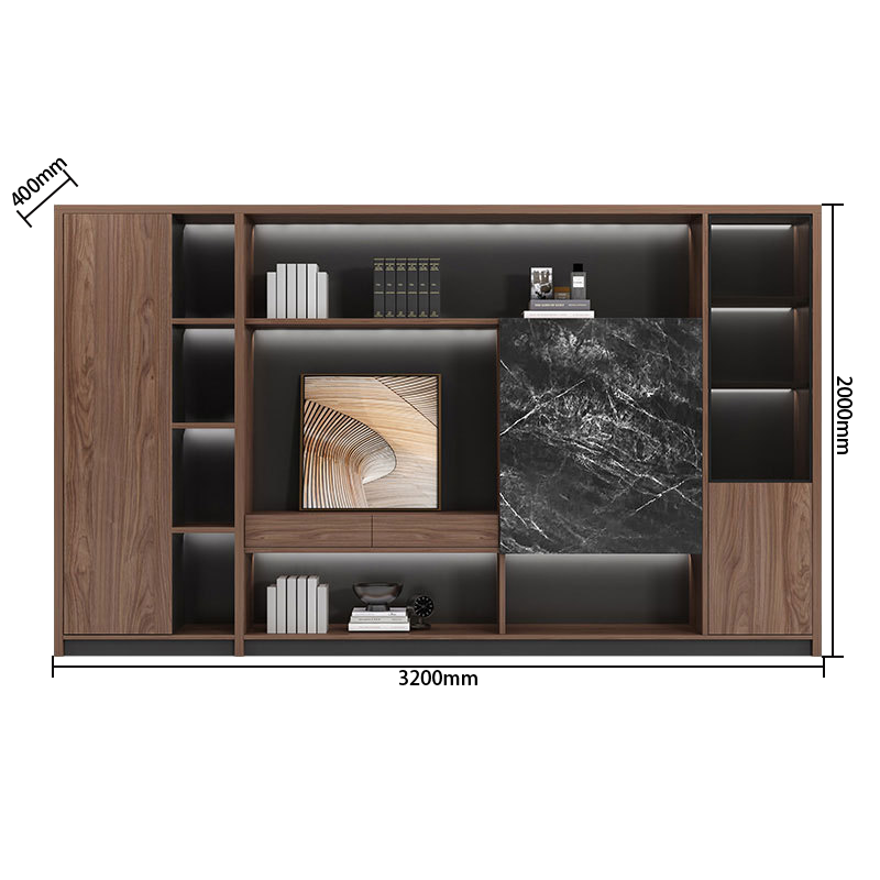 エグゼクティブデスク オフィスデスク バイカラーデスク L型デスク 事務用 配線ボックス PC収納 幕板 ウォールナット LBZ-N025