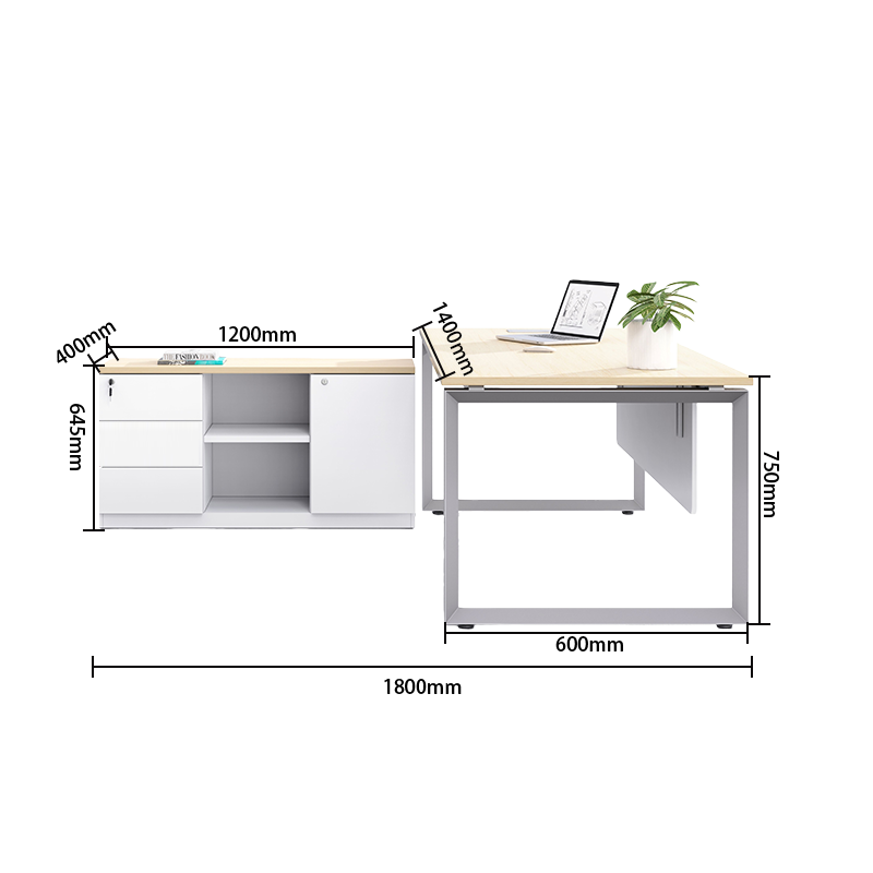 エグゼクティブデスク オフィスデスク パソコンデスク 社長室 幕板付き おしゃれ ナチュラル カスタマイズ可能 LBZ-YDD-N018