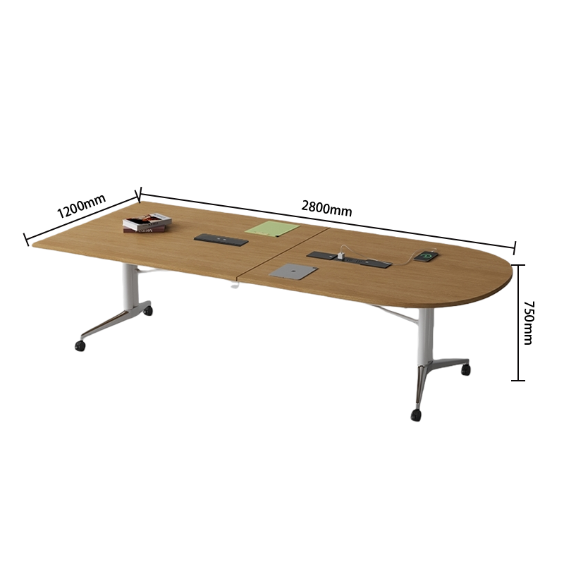 会議テーブル ミーティングテーブル オフィステーブル オープン式収納付き 内蔵式コンセント 上質な素材 組立必要 HYZ-N075