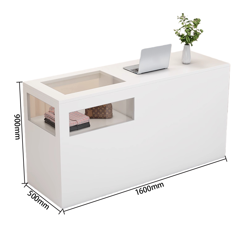 受付カウンター ガラスディスプレイ 大容量収納 組立必要 バーカウンター 頑丈なフレーム 多色選択可能 JDQT-N064