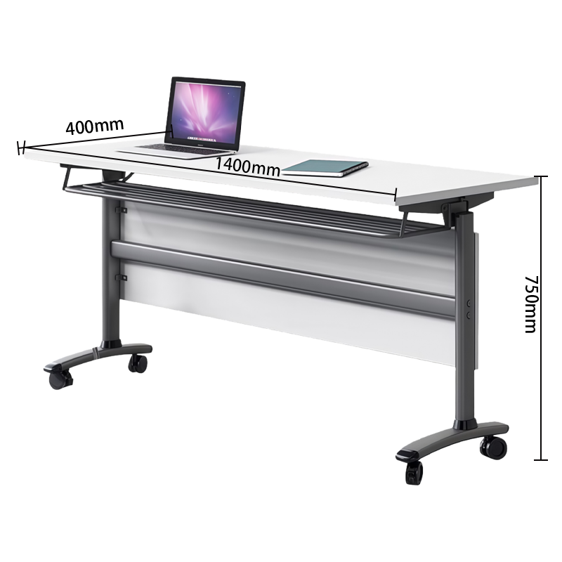 会議テーブル キャスター付き ミーティングテーブル 折り畳み式 オフィステーブル 組立必要 カスタマイズ可能 ホワイト HYZ-N069