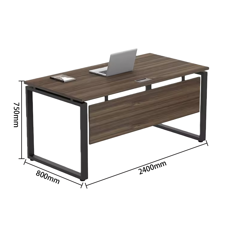 エグゼクティブデスク オフィスデスク 作業テーブル 幕板 アジャスター 安定感 ウォールナット カスタマイズ可能 LBZ-YDD-N017