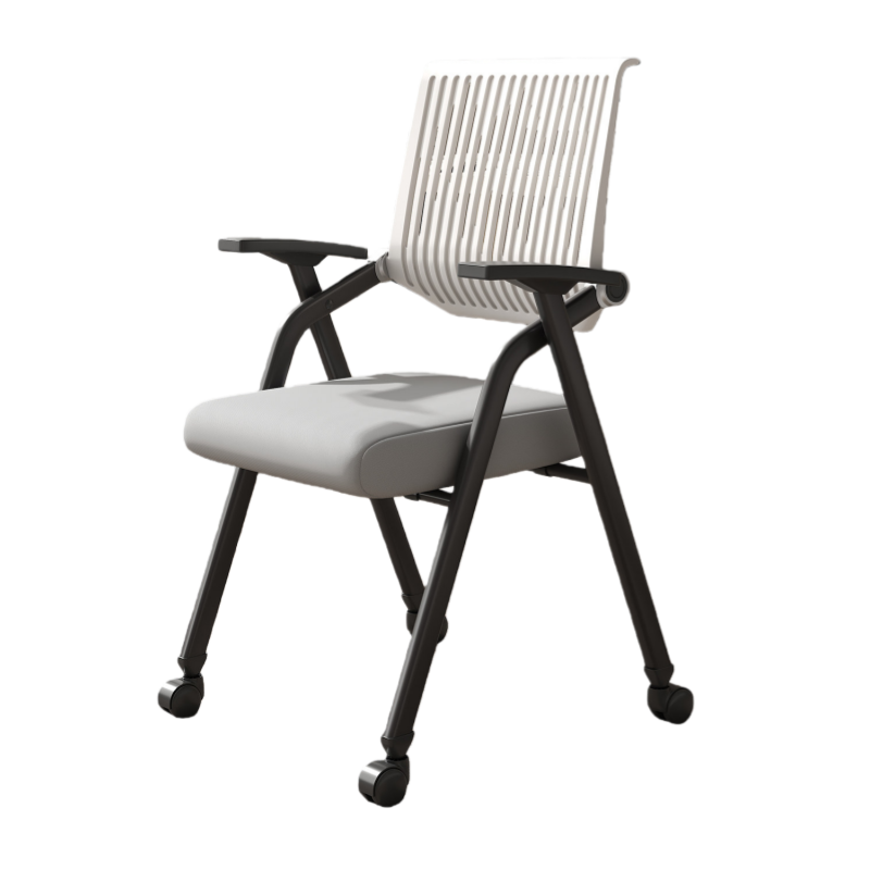 デスクチェア オフィス用 事務用 会議用 アームレスト 折り畳み機能 キャスター付き 静音 おしゃれ ブラック BGY-N073