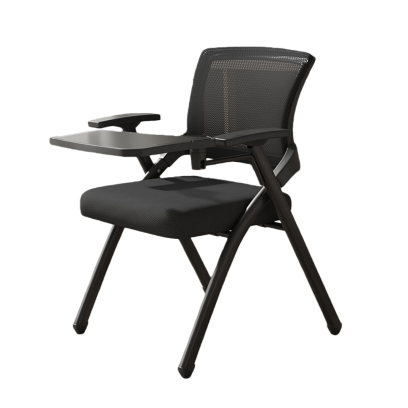 デスクチェア オフィス用 事務用 会議用 アームレスト 折り畳み機能 キャスター付き 静音 おしゃれ ブラック BGY-N073