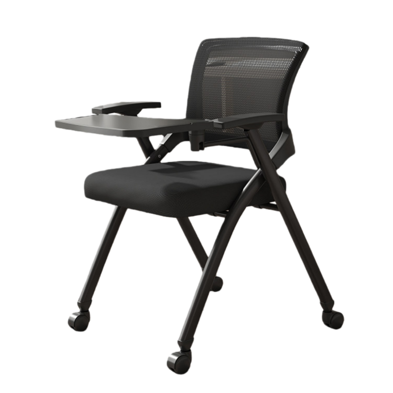 デスクチェア オフィス用 事務用 会議用 アームレスト 折り畳み機能 キャスター付き 静音 おしゃれ ブラック BGY-N073