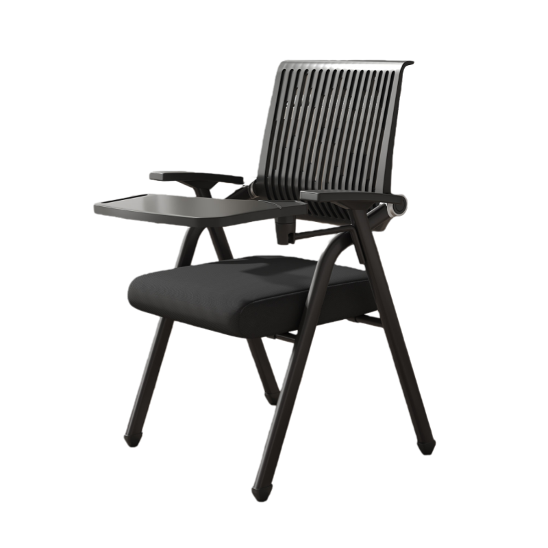 デスクチェア オフィス用 事務用 会議用 アームレスト 折り畳み機能 キャスター付き 静音 おしゃれ ブラック BGY-N073