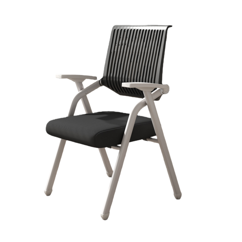 デスクチェア オフィス用 事務用 会議用 アームレスト 折り畳み機能 キャスター付き 静音 おしゃれ ブラック BGY-N073