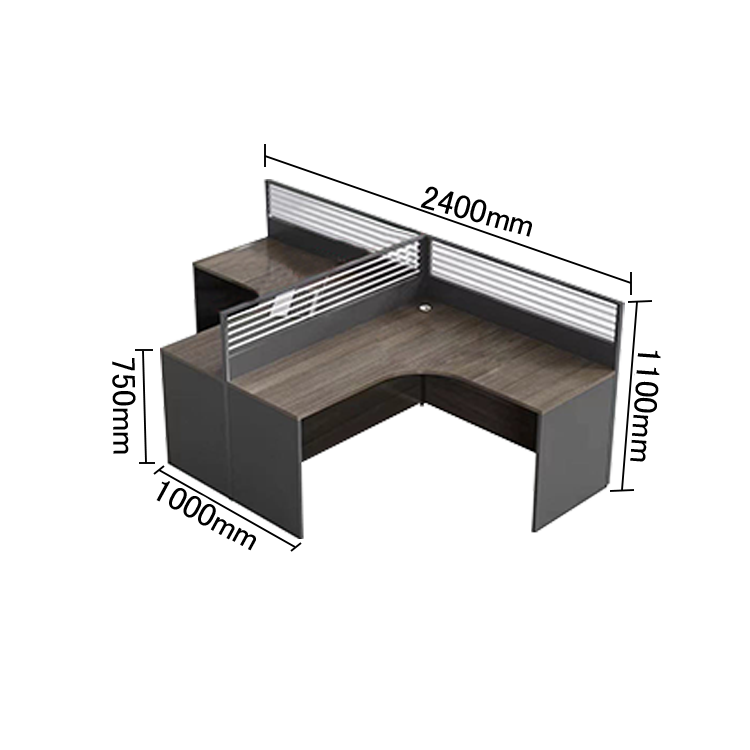 オフィスデスク 事務机 デスク パーテーション 配線穴付き サイドワゴン 機能的 シンプル オーク カスタマイズ可能 YGZ-N003